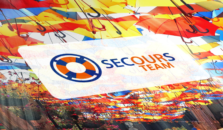 Логотип Secours Team полноцвет для цветного фона
