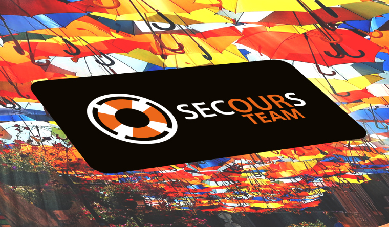 Логотип Secours Team полноцвет для светлого цветного фона